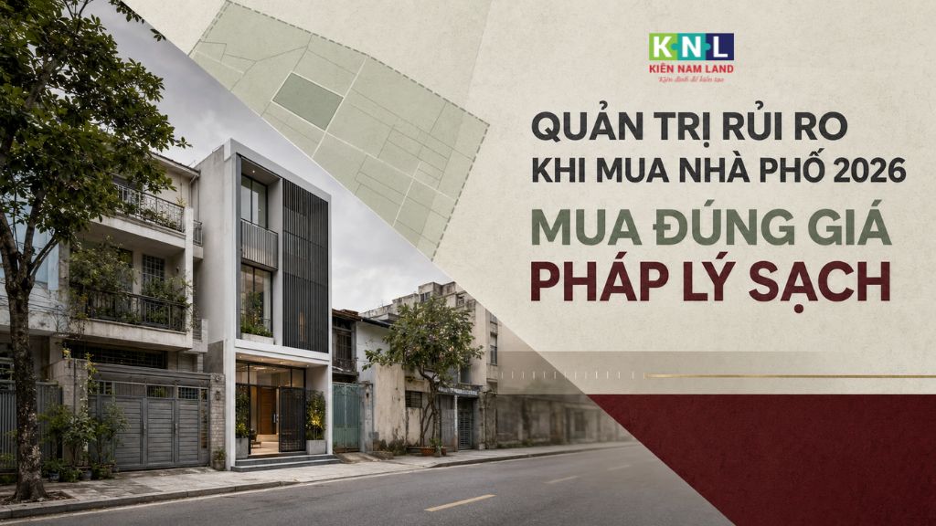 Quản trị rủi ro khi mua nhà phố 2026: Mua đúng giá – Pháp lý sạch